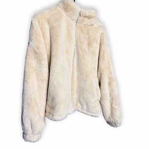 Plush Velvety Cropped Jacket By Millibon USA Oversized Woman's Small W/pocket